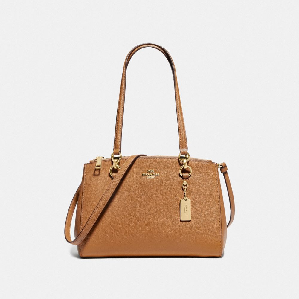 ETTA CARRYALL - F76938 - LIGHT SADDLE/GOLD