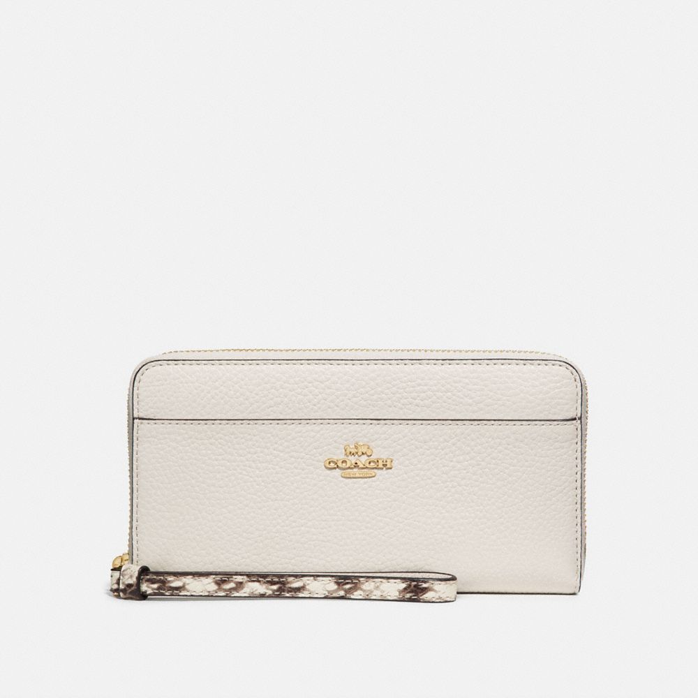 ACCORDION ZIP WALLET - KHAKI/CHALK MULTI/GOLD - COACH F76972