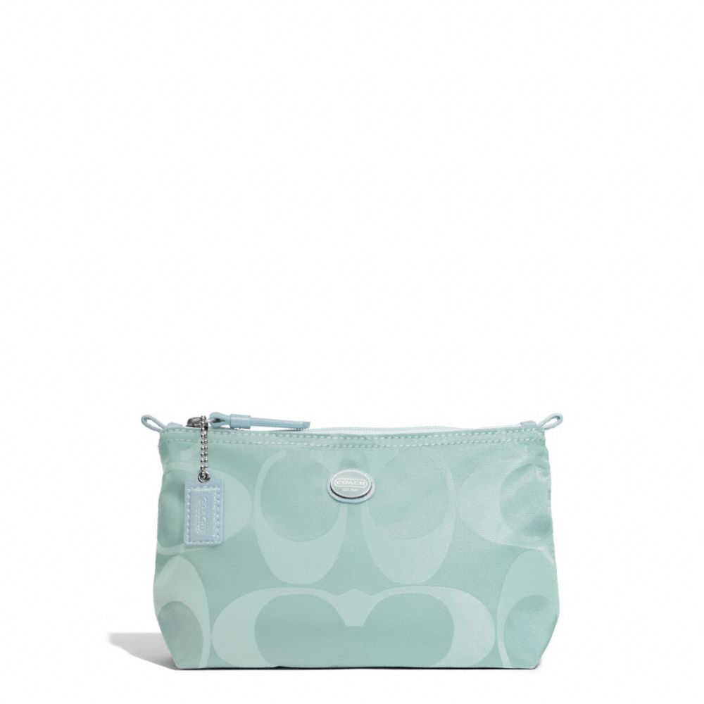 COACH GETAWAY SIGNATURE NYLON MINI COSMETIC POUCH - SVBZV - f77382