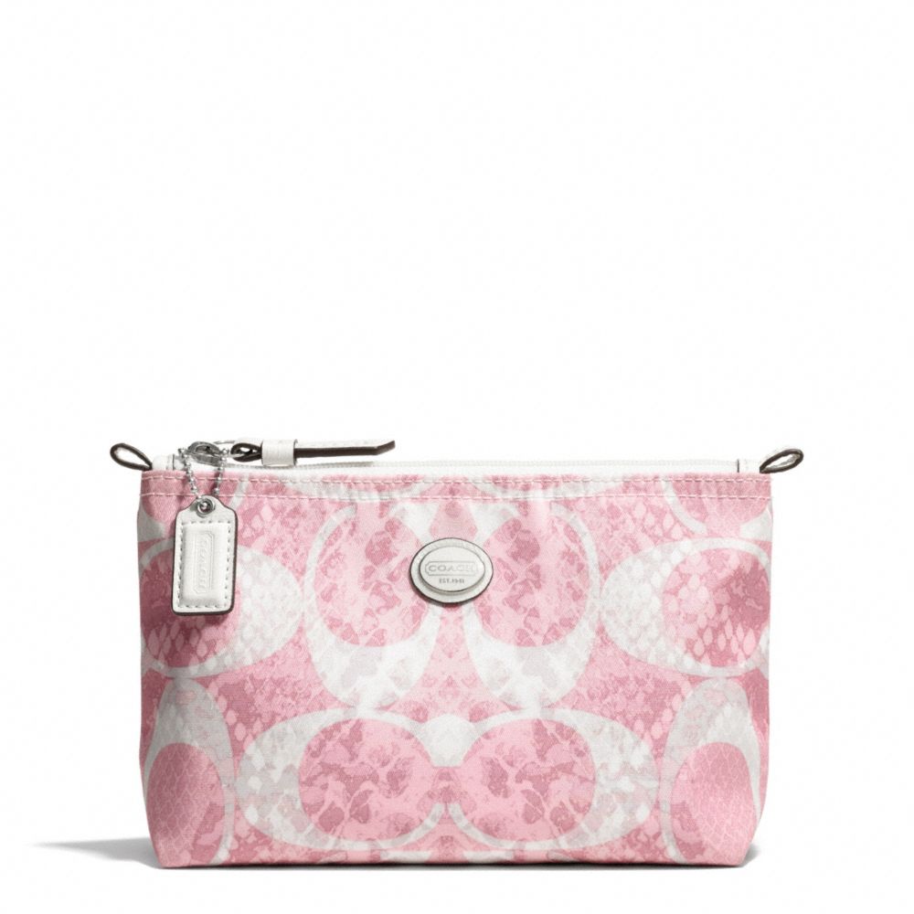 COACH f77519 GETAWAY SNAKE C PRINT MINI COSMETIC POUCH 