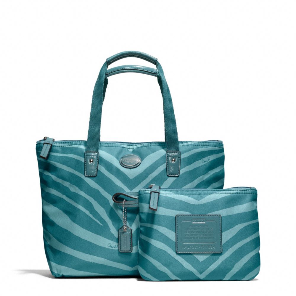 COACH F77534 - GETAWAY ZEBRA PRINT SMALL TOTE ONE-COLOR