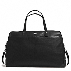 COACH F77544 Pebbled Leather Large Boston Bag SILVER/BLACK