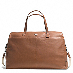 PEBBLED LEATHER LARGE BOSTON BAG - f77544 - SILVER/CAMEL