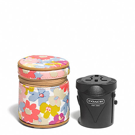 COACH F77588 PEYTON FLORAL TRAVEL ADAPTOR ONE-COLOR