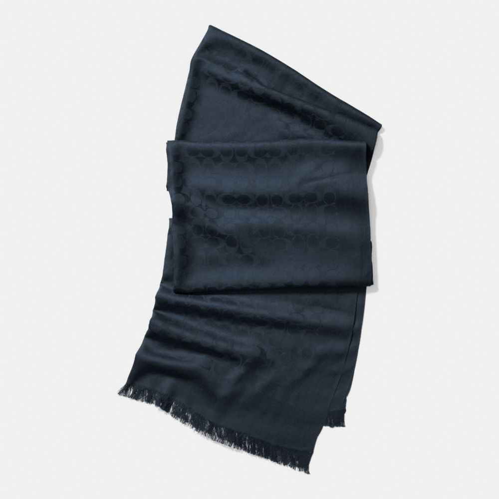 SIGNATURE C STOLE - NAVY - COACH F77672