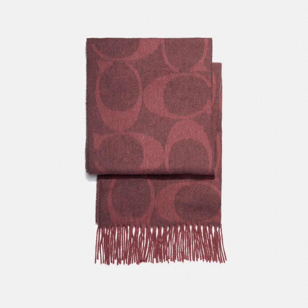 COACH SIGNATURE C MUFFLER - OXBLOOD - f77673