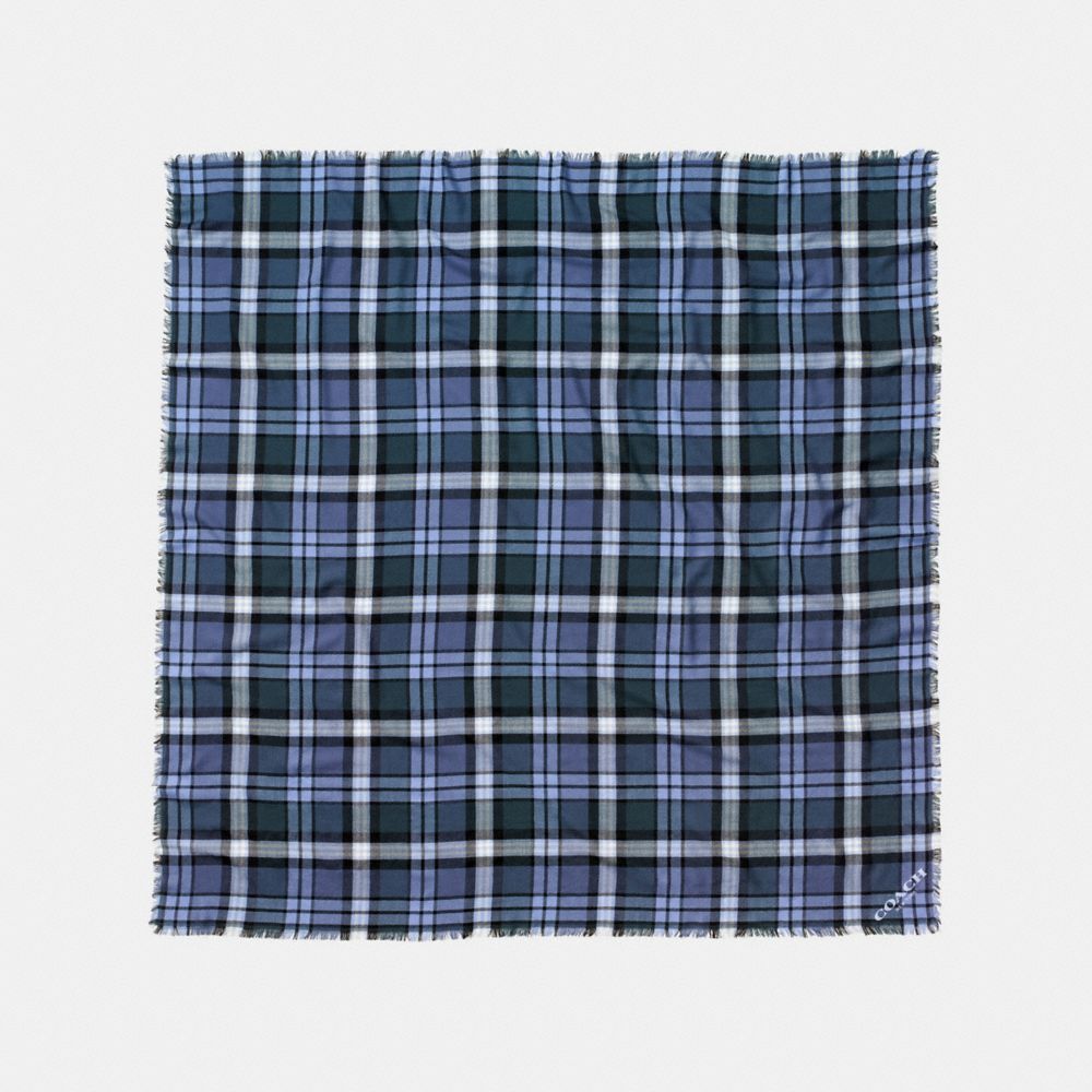 COACH PLAID OVERSIZED SQUARE - MARINA - f77768