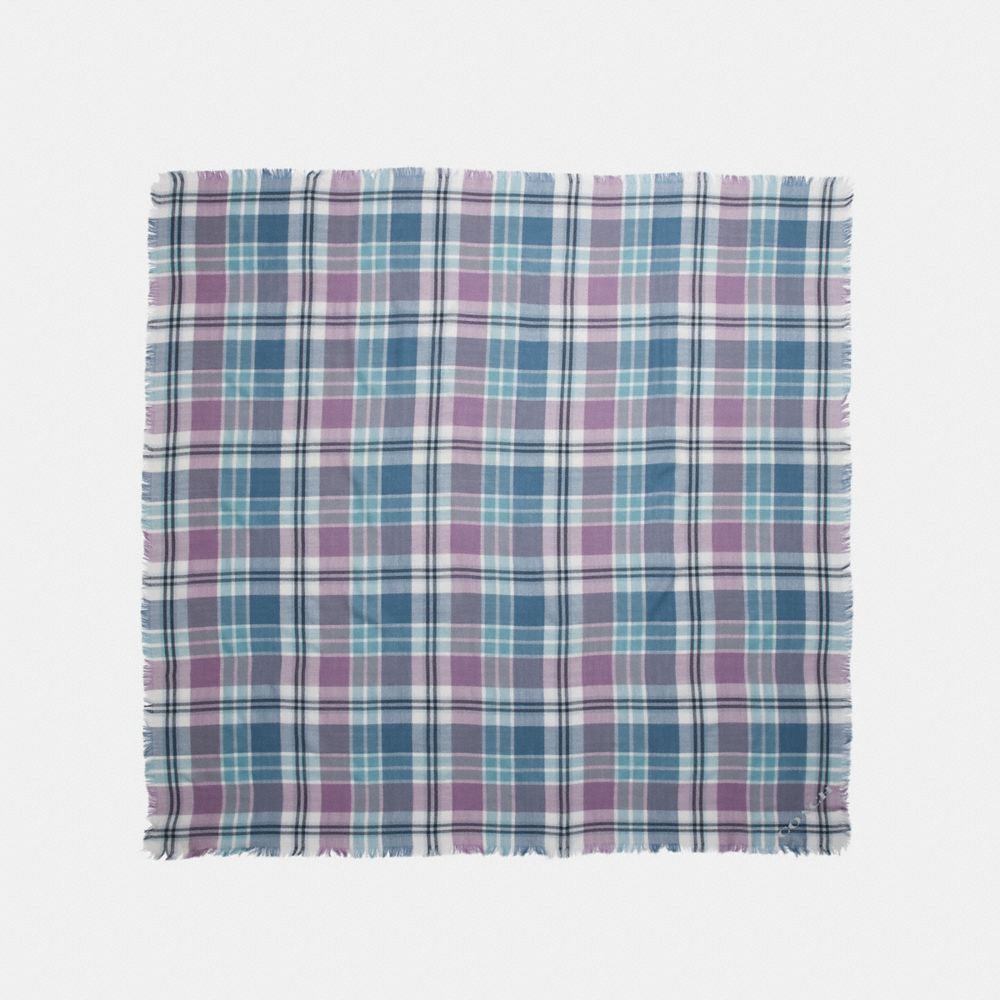 COACH PLAID OVERSIZED SQUARE - POND - F77768