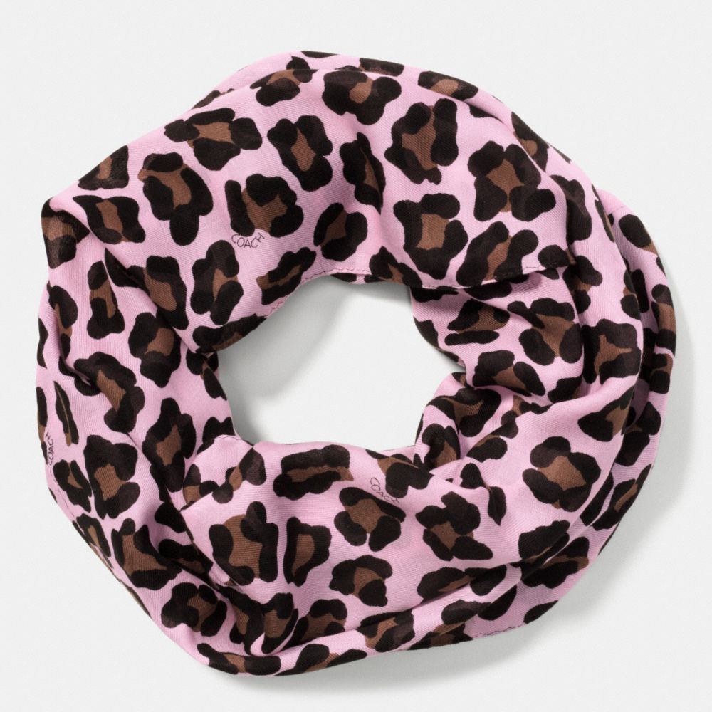 COACH F77772 OCELOT INFINITY SCARF PETAL