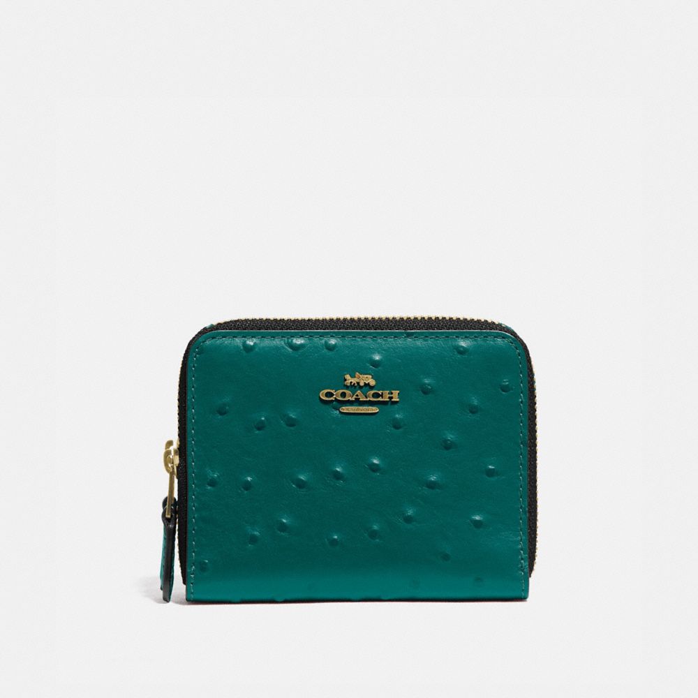 COACH F77875 - SMALL DOUBLE ZIP AROUND WALLET IM/VIRIDIAN