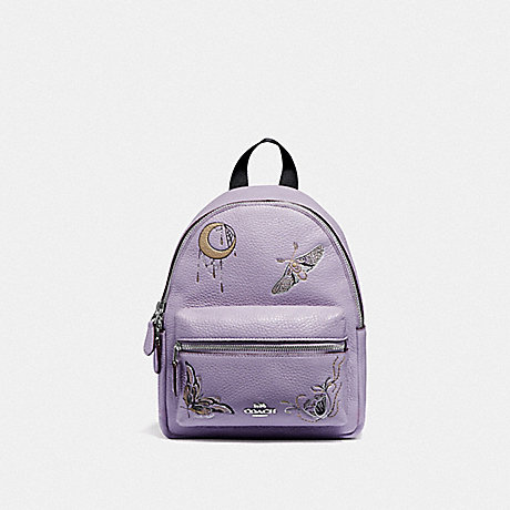 COACH F77899 MINI CHARLIE BACKPACK WITH CHELSEA ANIMATION LILAC-MULTI/SILVER