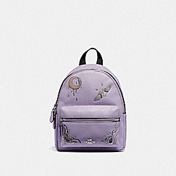 COACH F77899 Mini Charlie Backpack With Chelsea Animation LILAC MULTI/SILVER