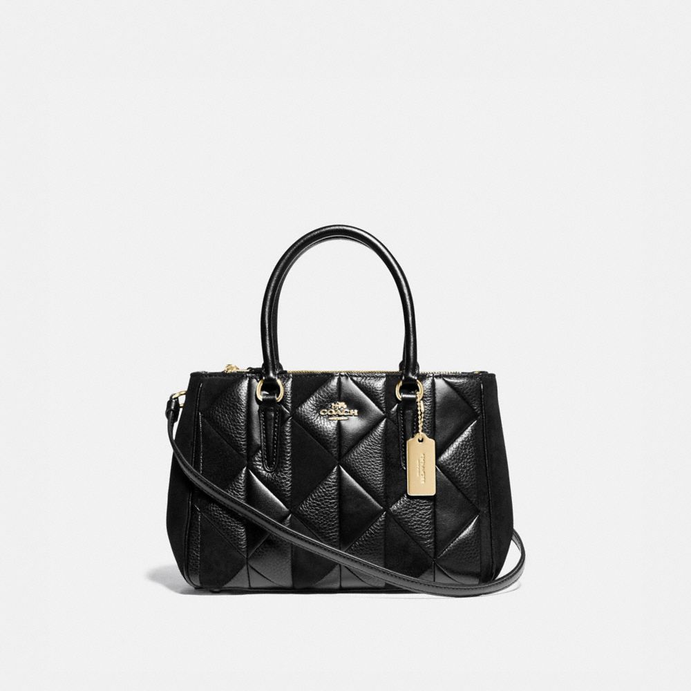 COACH F77908IMBLK - MINI SURREY CARRYALL WITH PATCHWORK IM/BLACK