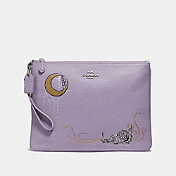 COACH LARGE WRISTLET 30 WITH CHELSEA ANIMATION - LILAC MULTI/SILVER - F78048