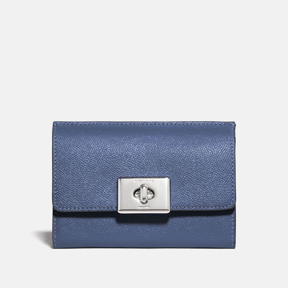 CASSIDY TURNLOCK MEDIUM WALLET - SV/BLUE LAVENDER - COACH F78107