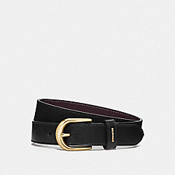 COACH F78180 - CLASSIC BELT BLACK/OXBLOOD/GOLD