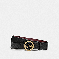 COACH HORSE AND CARRIAGE BELT - BLACK/WINE - F78181