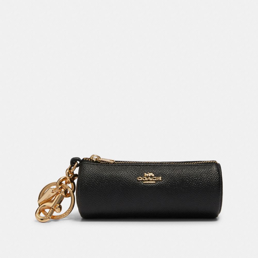 COACH MINI POUCH BAG CHARM - GD/BLACK - F78295