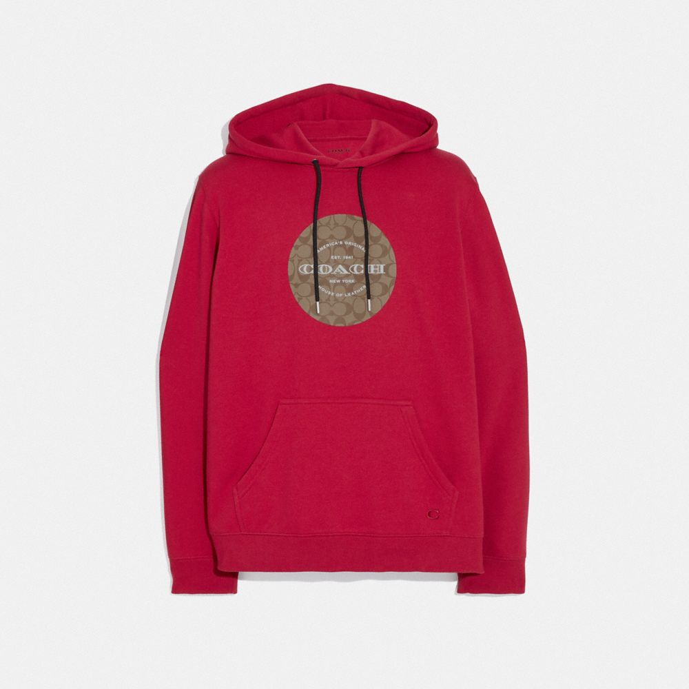 PULLOVER HOODIE - RED - COACH F78299