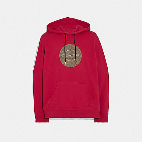 COACH PULLOVER HOODIE - RED - F78299