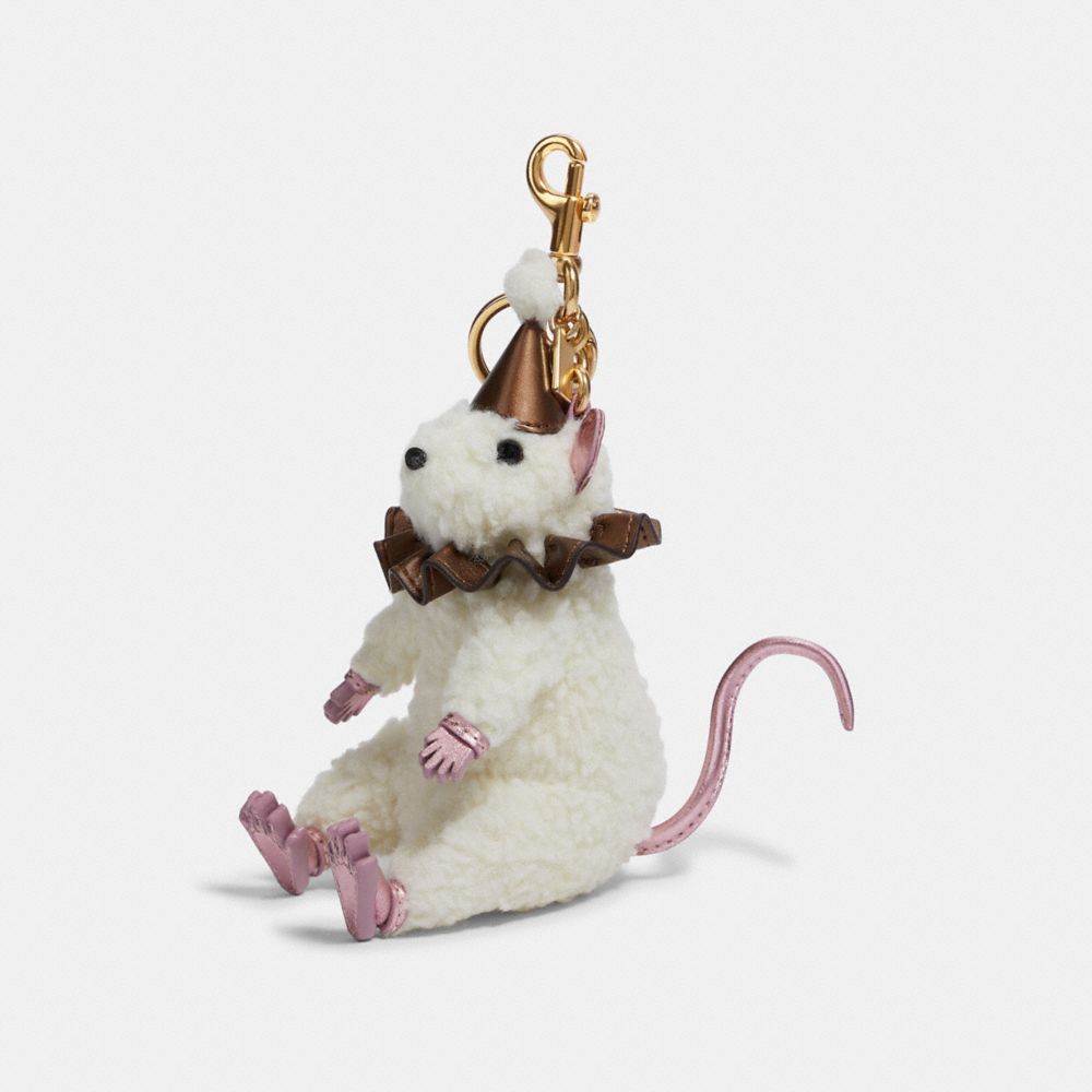 COACH F78320 - MOUSE BAG CHARM NATURAL