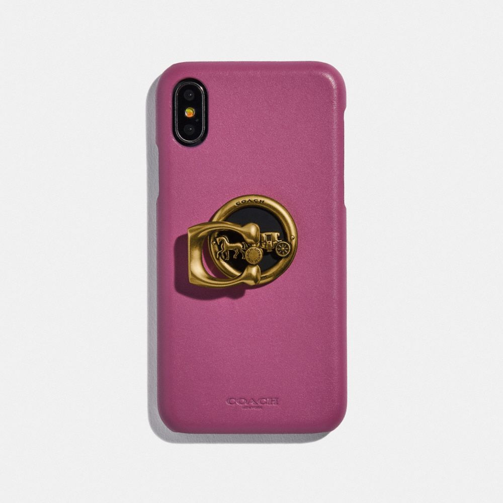 COACH F78365 HORSE AND CARRIAGE PHONE GRIP GD/GOLD