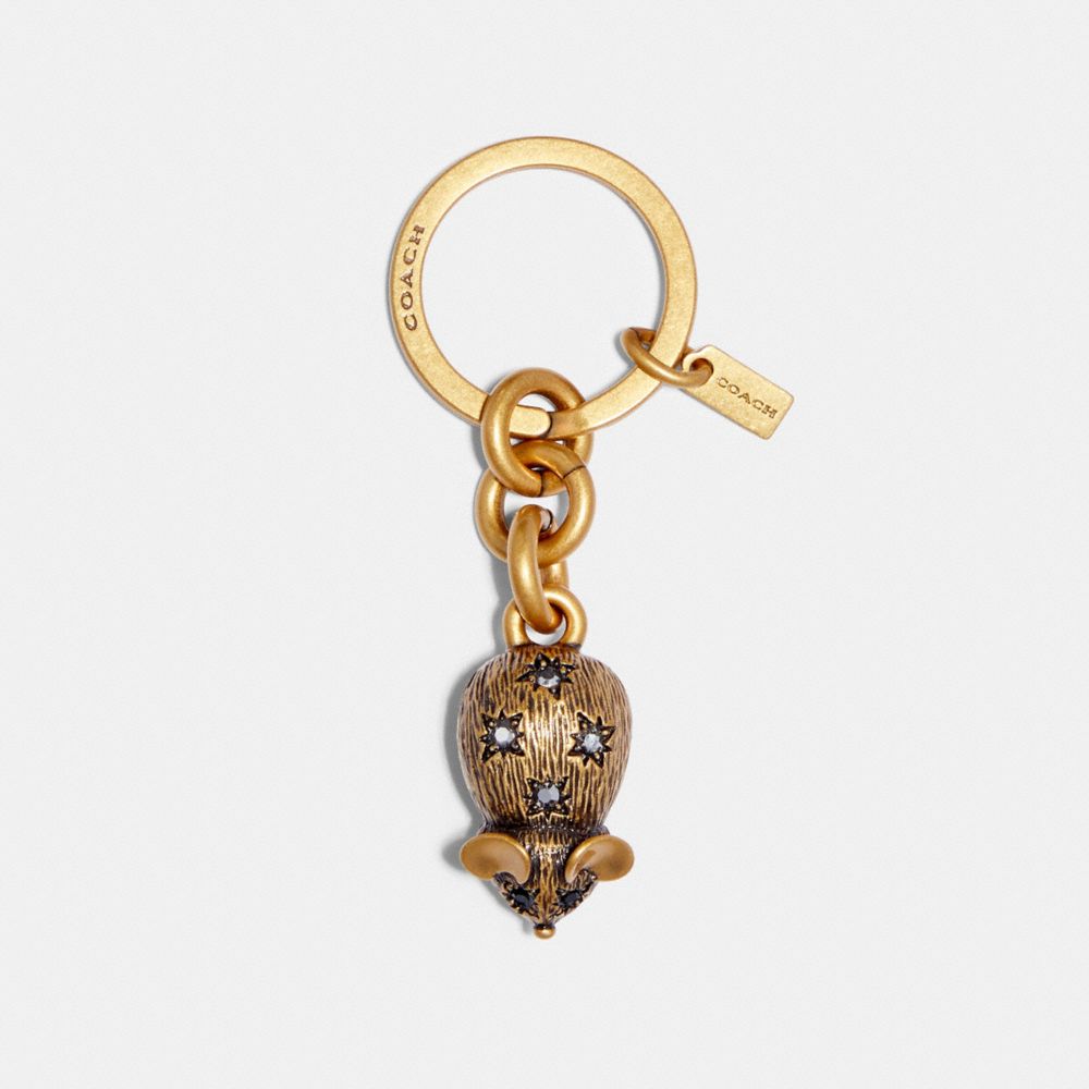 COACH MOUSE KEY CHAIN - GD/GOLD - F78369