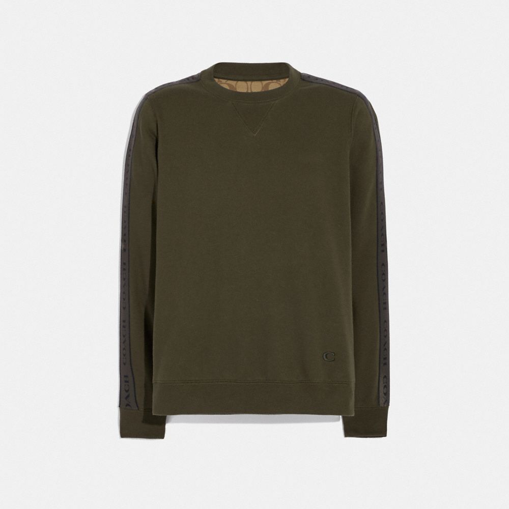 COACH TAPE SWEATSHIRT - F78443 - MOSS