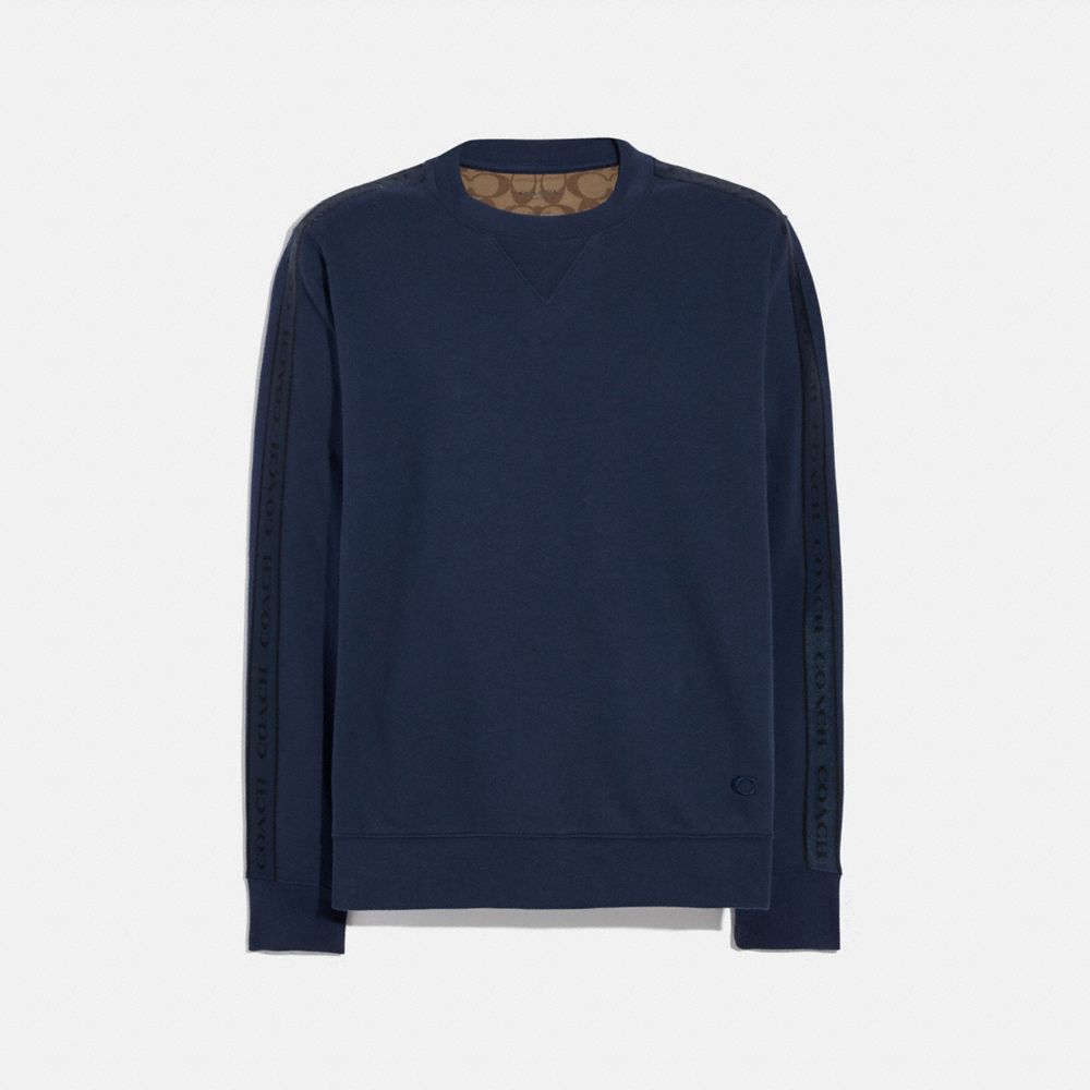 COACH F78443 - COACH TAPE SWEATSHIRT NAVY