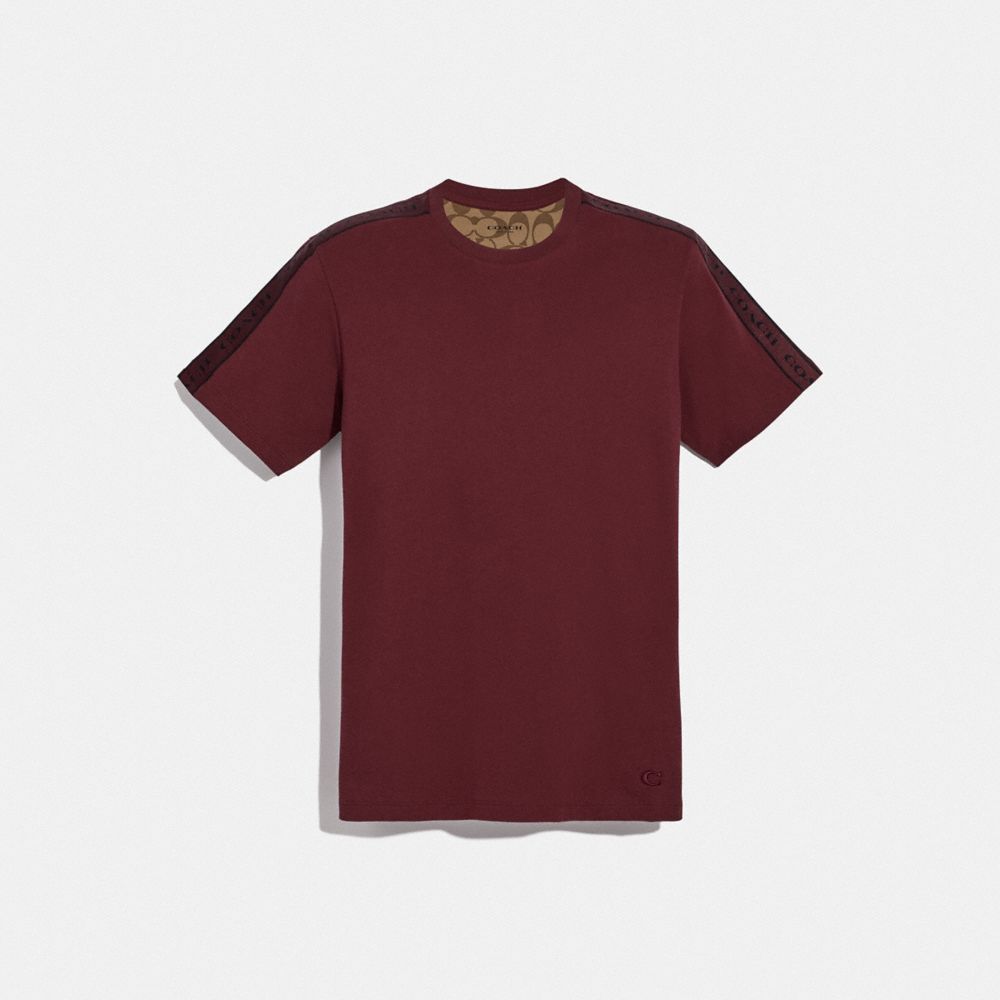 COACH F78444 Coach Tape T-shirt CURRANT