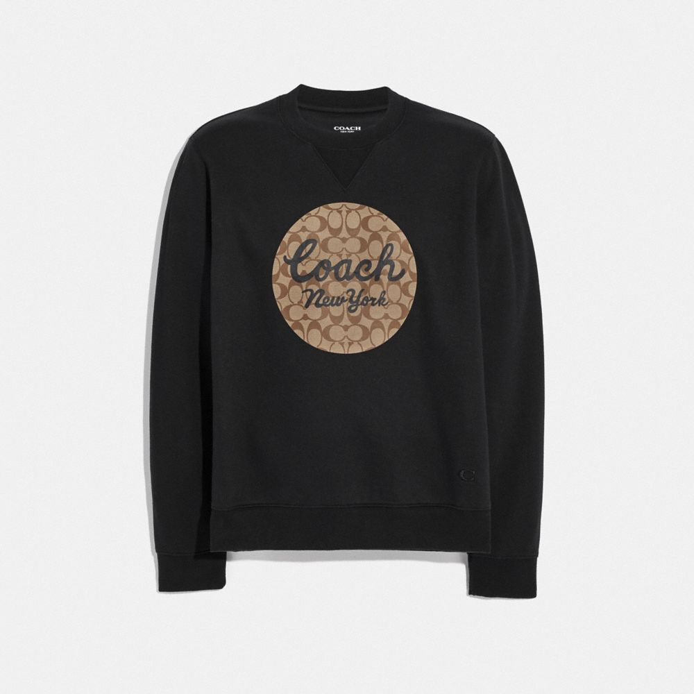 TRANSLUCENT COACH SWEATSHIRT - BLACK - COACH F78451