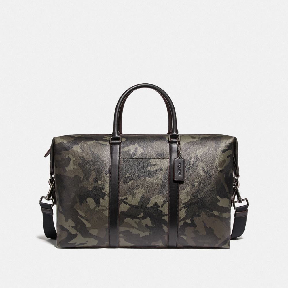 COACH F78498 Trekker Bag With Camo Print GREEN/BLACK ANTIQUE NICKEL