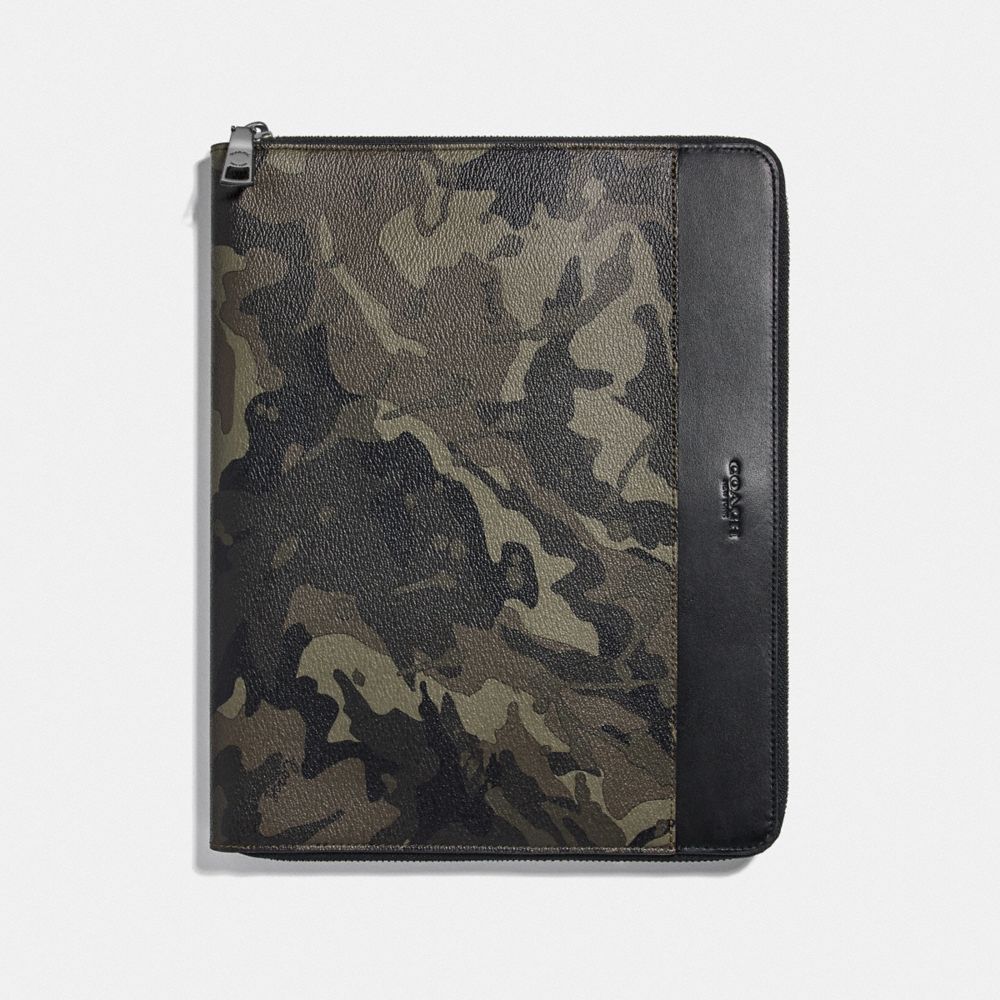 TECH CASE WITH CAMO PRINT - GREEN/BLACK ANTIQUE NICKEL - COACH F78681