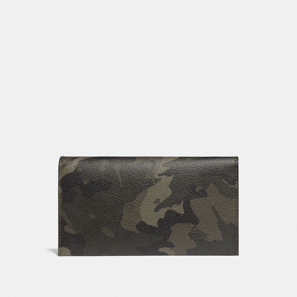 COACH F78684 LARGE UNIVERSAL PHONE CASE WITH CAMO PRINT GREEN/BLACK-ANTIQUE-NICKEL