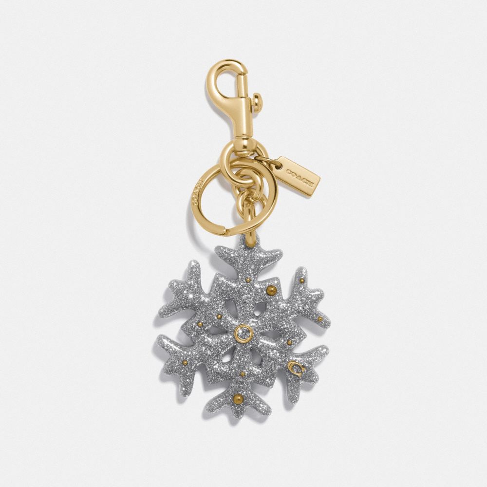 COACH F78689 Snowflake Bag Charm GD/SILVER