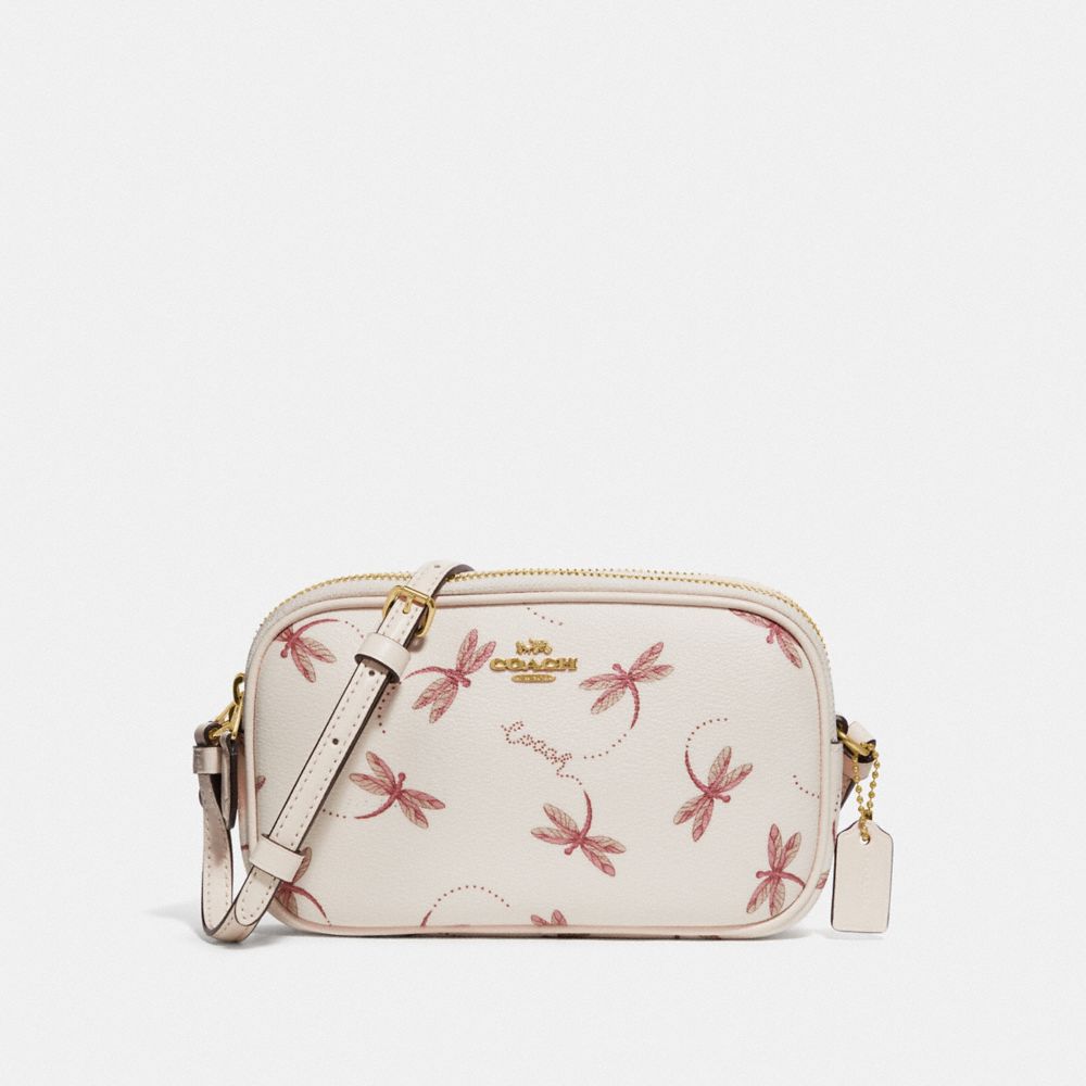 CROSSBODY POUCH WITH DRAGONFLY PRINT - F78700 - IM/CHALK MULTI