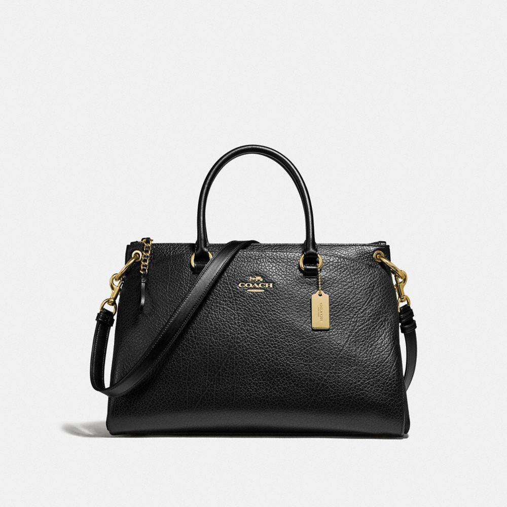 COACH F78750 MIA SATCHEL BLACK/GOLD