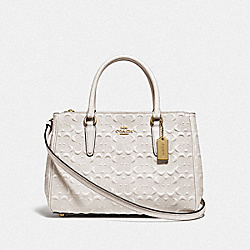 COACH F78751 - SURREY CARRYALL IN SIGNATURE LEATHER CHALK/IMITATION GOLD