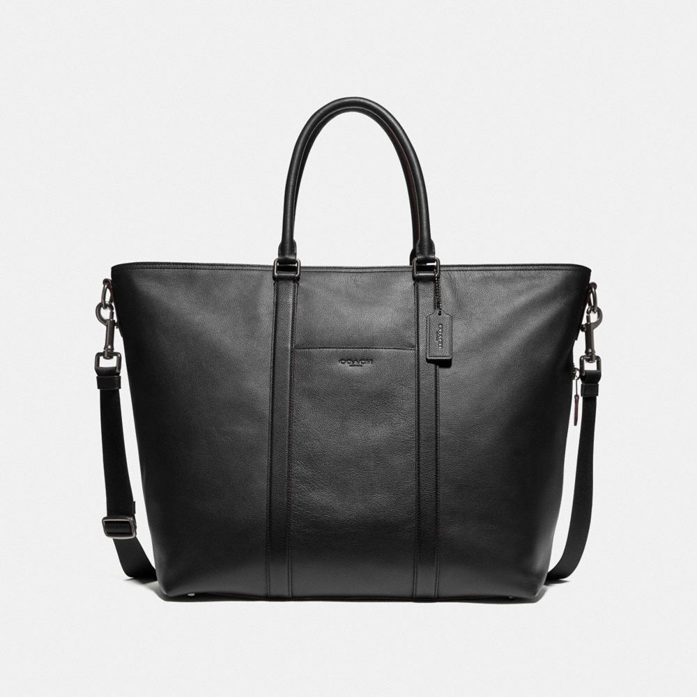 TREKKER TOTE - F78768 - BLACK/BLACK ANTIQUE NICKEL