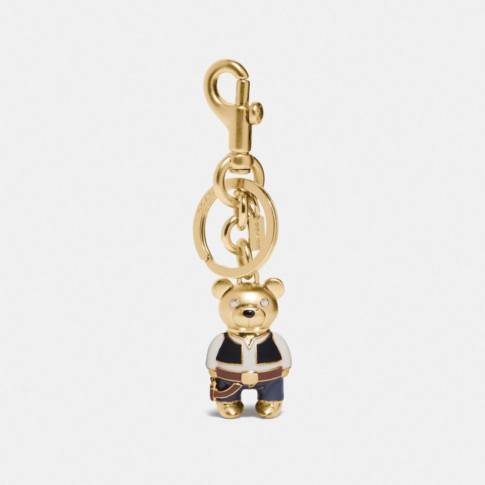 COACH F78816 Star Wars X Coach Han Solo Bear Bag Charm GD/MULTI