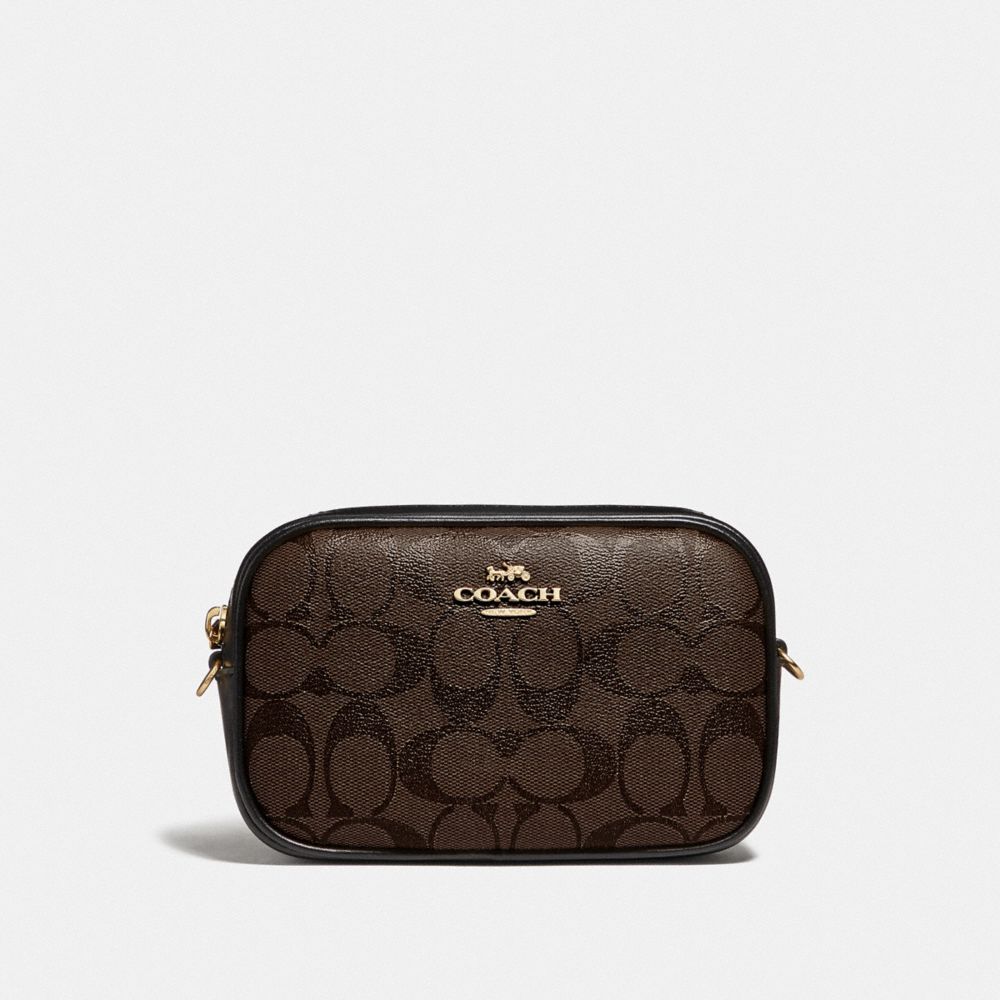 COACH F79209 - CONVERTIBLE BELT BAG IN SIGNATURE CANVAS BROWN/BLACK/GOLD