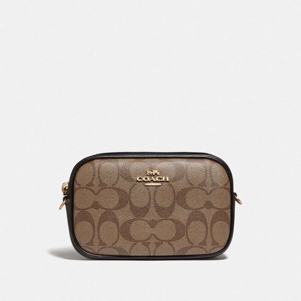 COACH CONVERTIBLE BELT BAG IN SIGNATURE CANVAS - KHAKI/BLACK/IMITATION GOLD - F79209