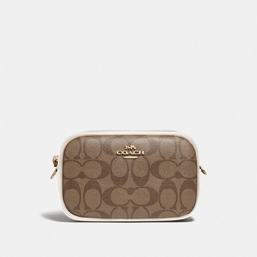 COACH F79209 CONVERTIBLE BELT BAG IN SIGNATURE CANVAS KHAKI/CHALK/GOLD