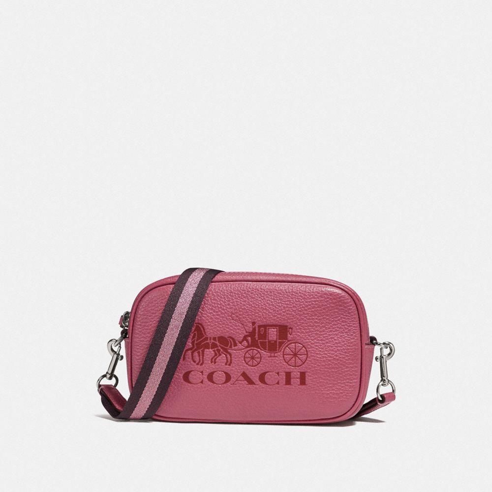 CONVERTIBLE BELT BAG - F79212 - ROUGE/SILVER