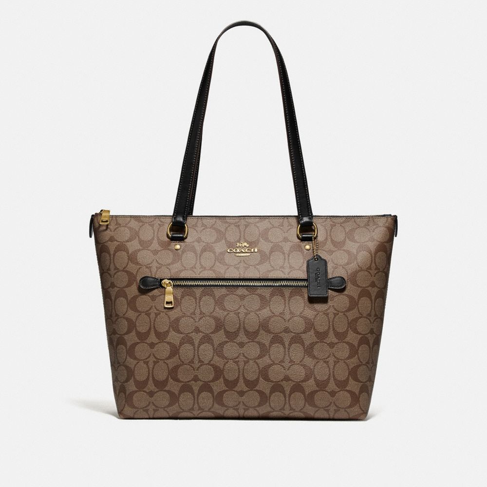 GALLERY TOTE IN SIGNATURE CANVAS - IM/KHAKI/BLACK - COACH F79609