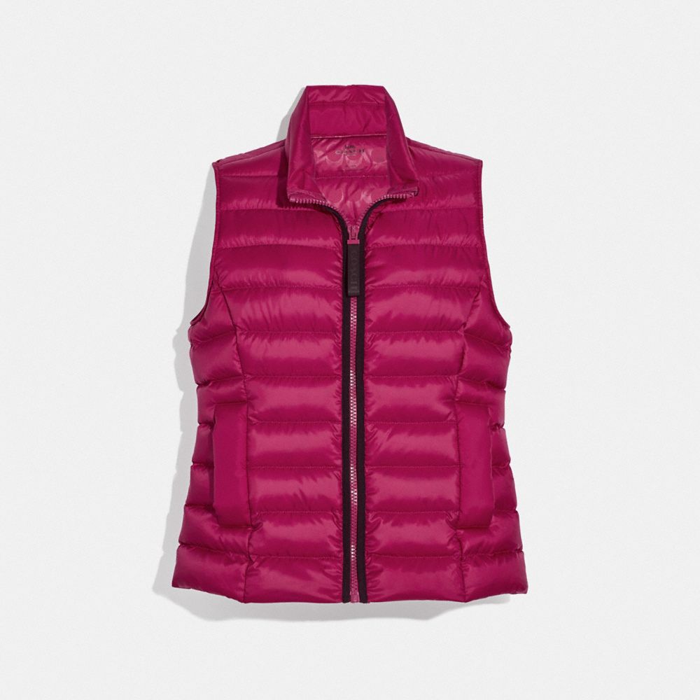 SHORT DOWN VEST - F79678 - FUSCHIA