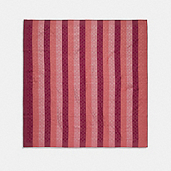 COACH F79747 Signature Stripe Print Jacquard Oversized Square PINK