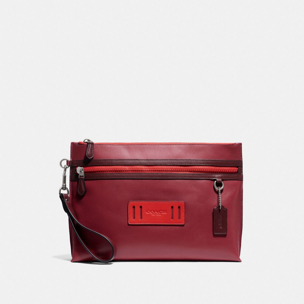 CARRYALL POUCH IN COLORBLOCK - QB/SOFT RED/ HOT RED MULTI - COACH F79780