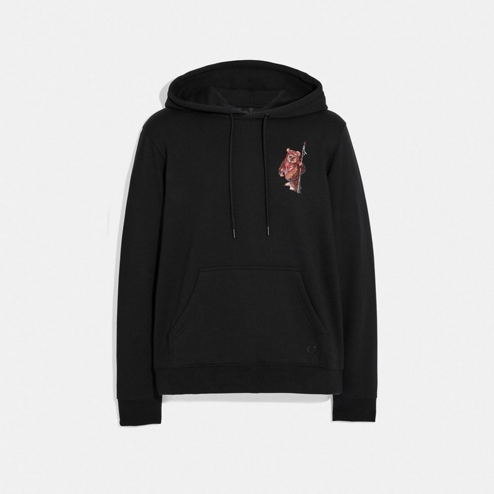 STAR WARS X COACH EWOK PULLOVER HOODIE - BLACK - COACH F79781