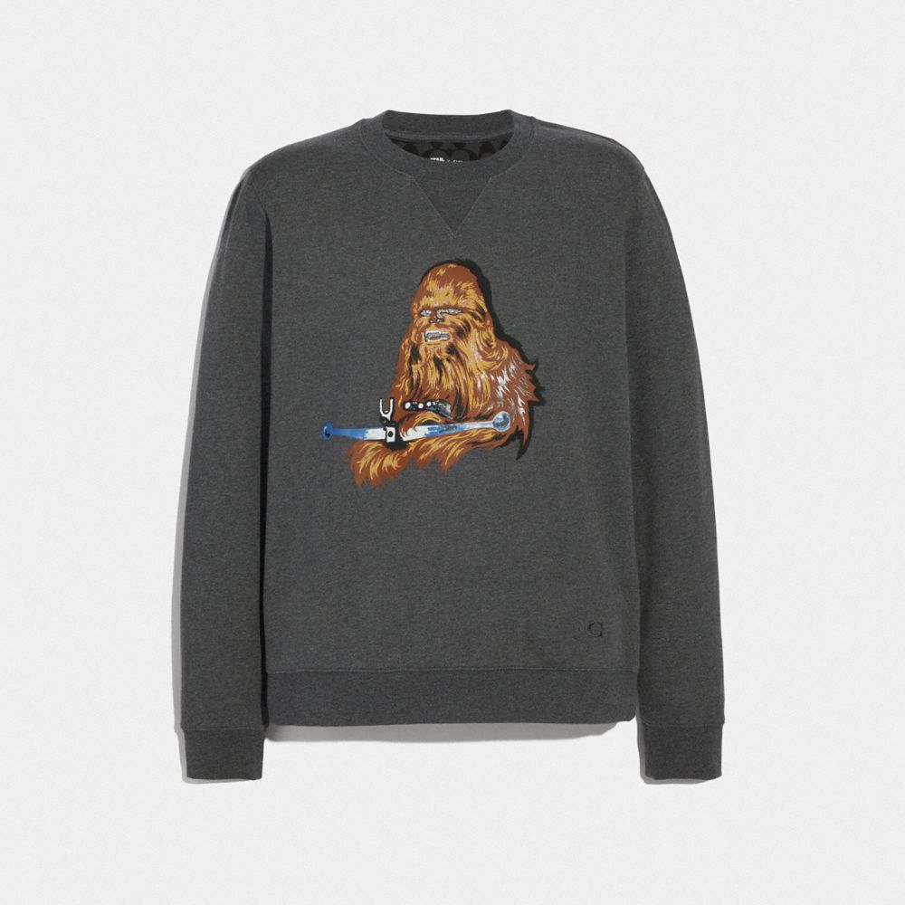 COACH STAR WARS X COACH CHEWBACCA SWEATSHIRT - DARK HEATHER GREY - F79782